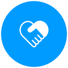 Hands together icon