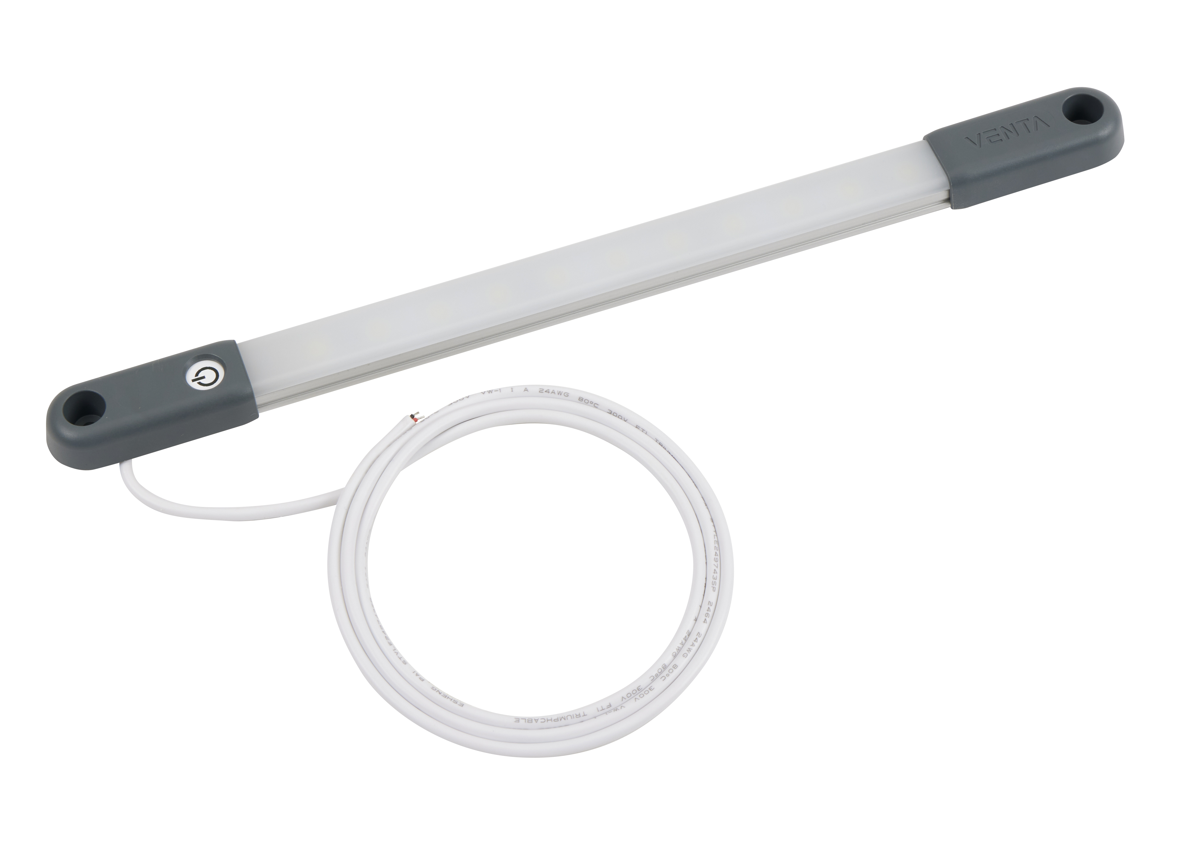 Elvo - Slimline Interior Light with Touch Switch - 250mm, 12V