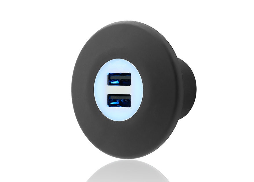 USB Dual-Charging Point - Blue Illuminated Surround