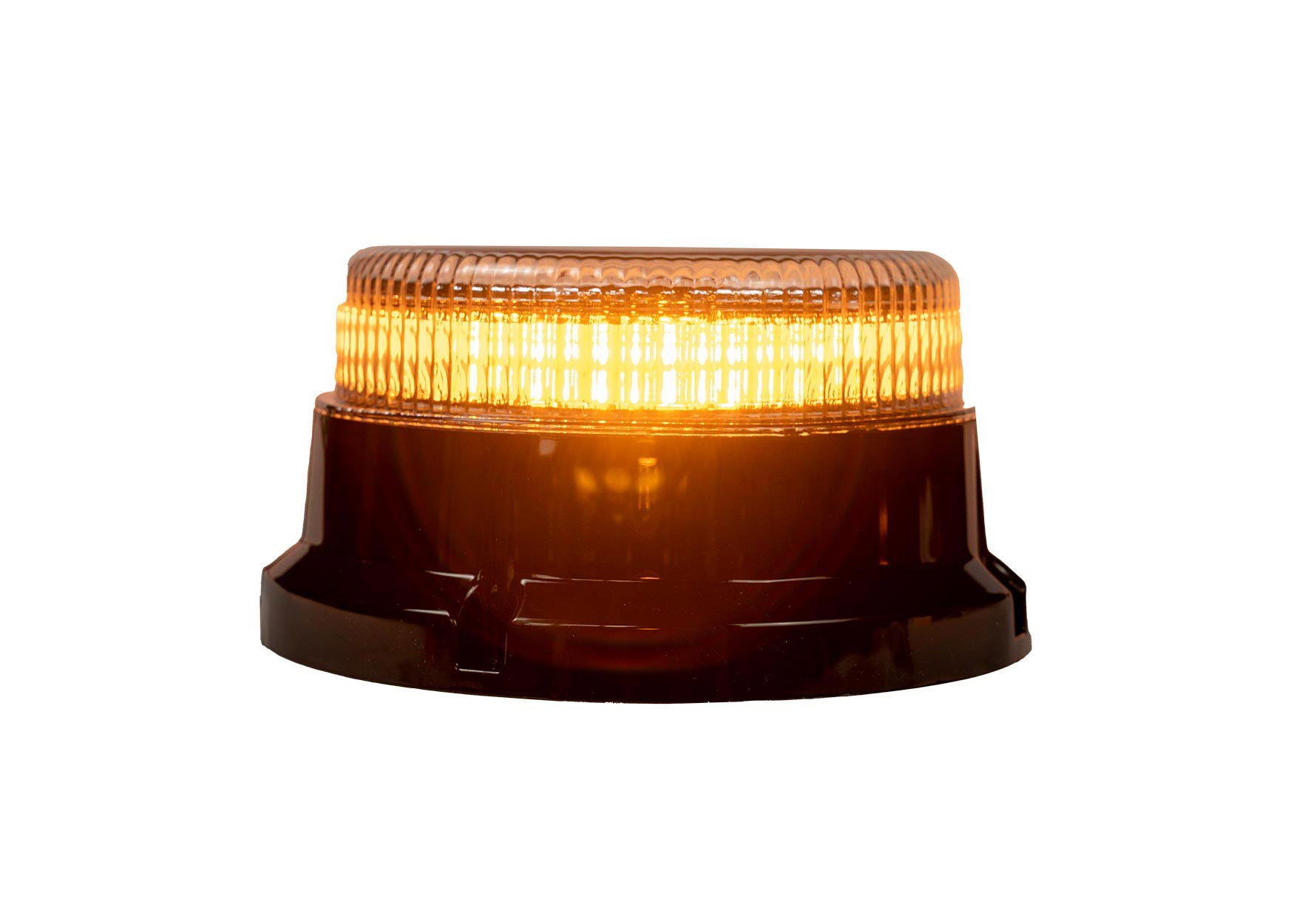Low Profile Clear Lens LED Beacon - Amber