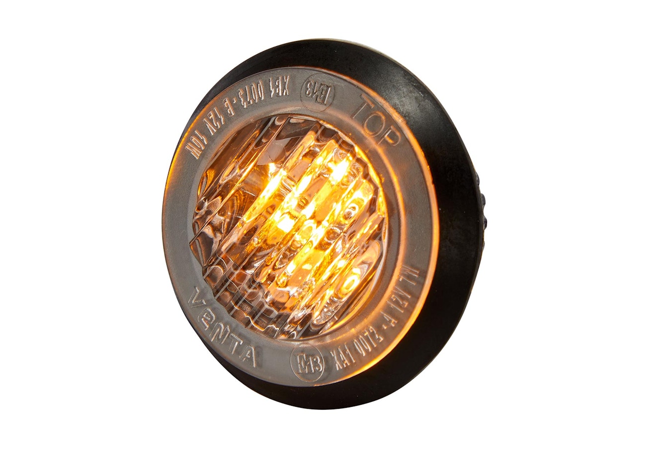 VPR Series Round, Push-Fit R65 LED Warning Light - Amber